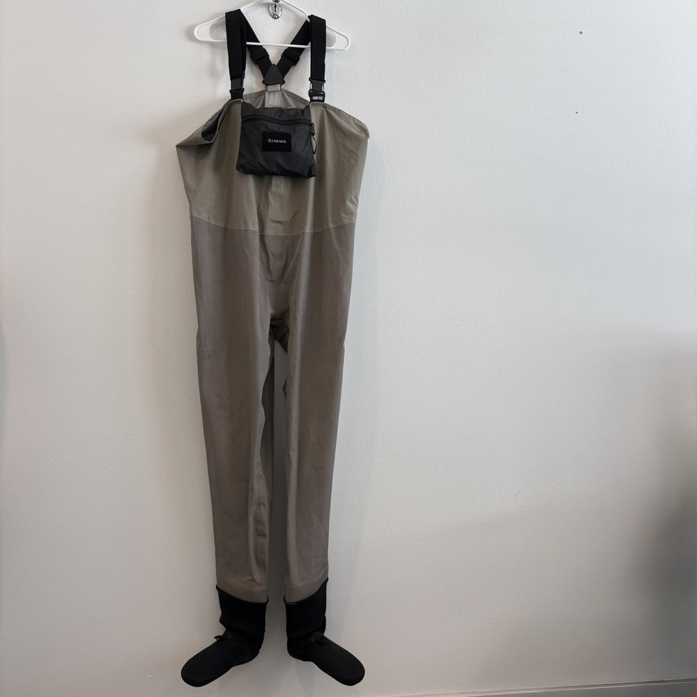 Simms Gore-Tex Fishing Chest Waders Mens Size XL Gray Waterproof Repair Kit